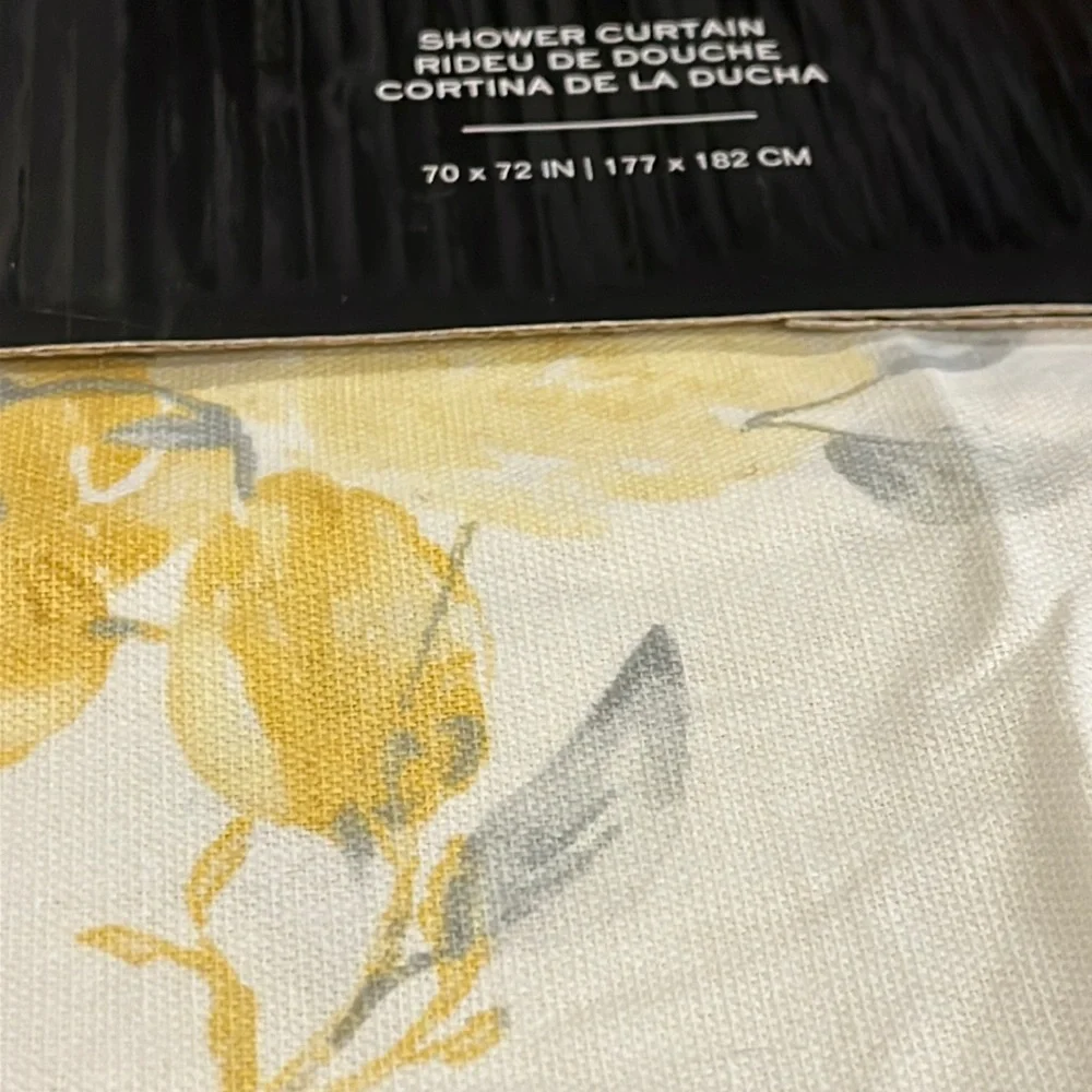Polo Ralph Lauren Floral Shower Curtain 70”x72” new deck wash white yellow